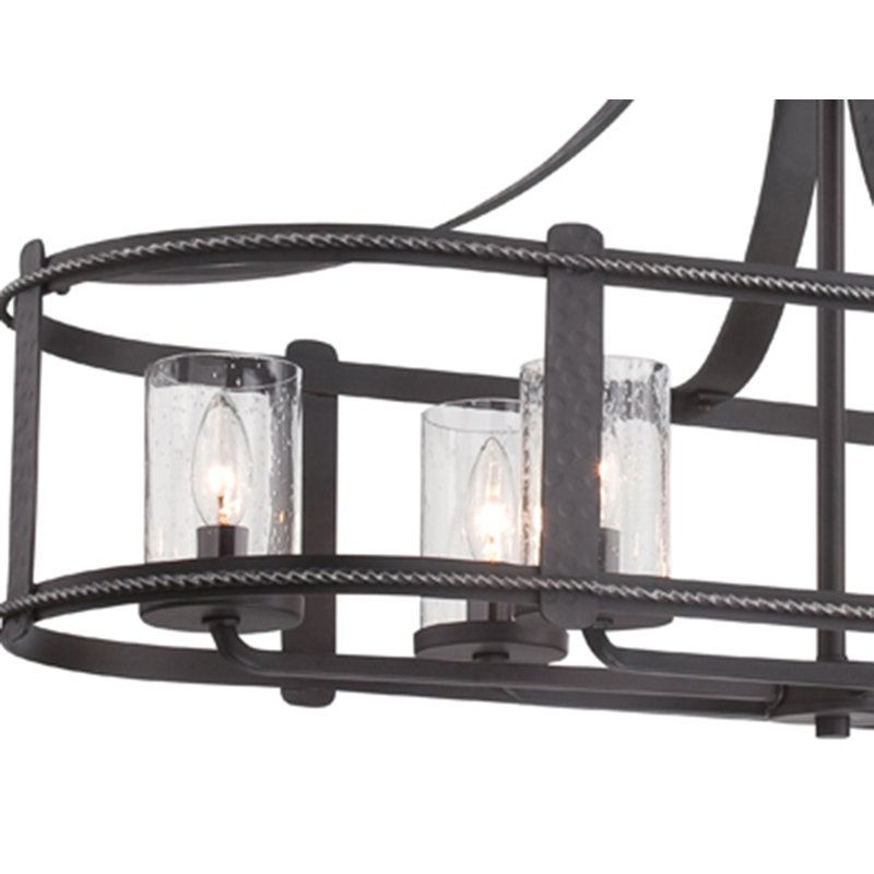 Luminaire suspendu linéaire à 6 lumières pour îlot de cuisine Maltby
