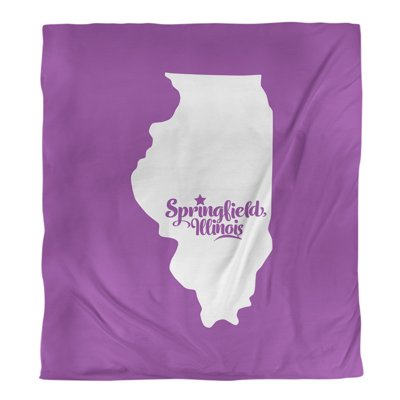 Housse de couette simple springfield illinois, Polyester brossé, Housse de couette simple TG, Violet
