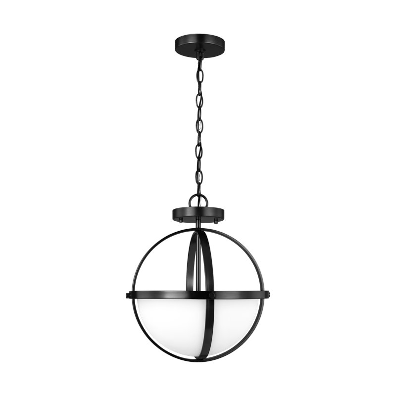 Alturas 3-Light Dimmable Globe Chandelier, Midnight Black