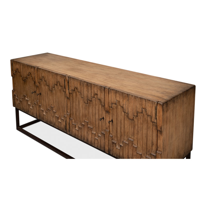 Aztec 80'' W Solid Wood Sideboard, Brown