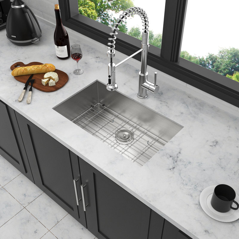 9 Inch Deep Stainless Steel Undermount Basin - 30X18 Inch, 18 Gauge With Sound Dampening Layer And Hygienic Drain Sink 30 Single Bowl Heat- Coating X Shaped Drainage