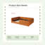 Velvet Upholstered Low Profile Floor Bed with Guardrail, Hidden Feet-1898205012