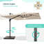 Parasol lumineux en porte-à-faux 11,5 x 9 pi avec base Doogal-2068372614