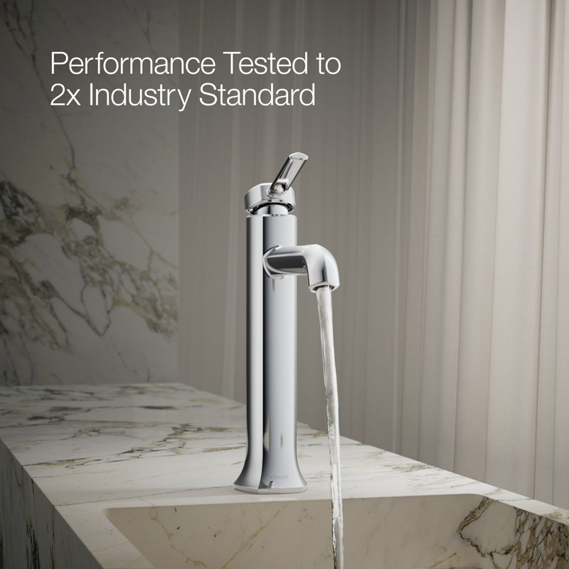 Occasion Tall Single-Handle Vessel Sink Bathroom Faucet with Drain Assembly, 1.2 GPM , Polished Chrome