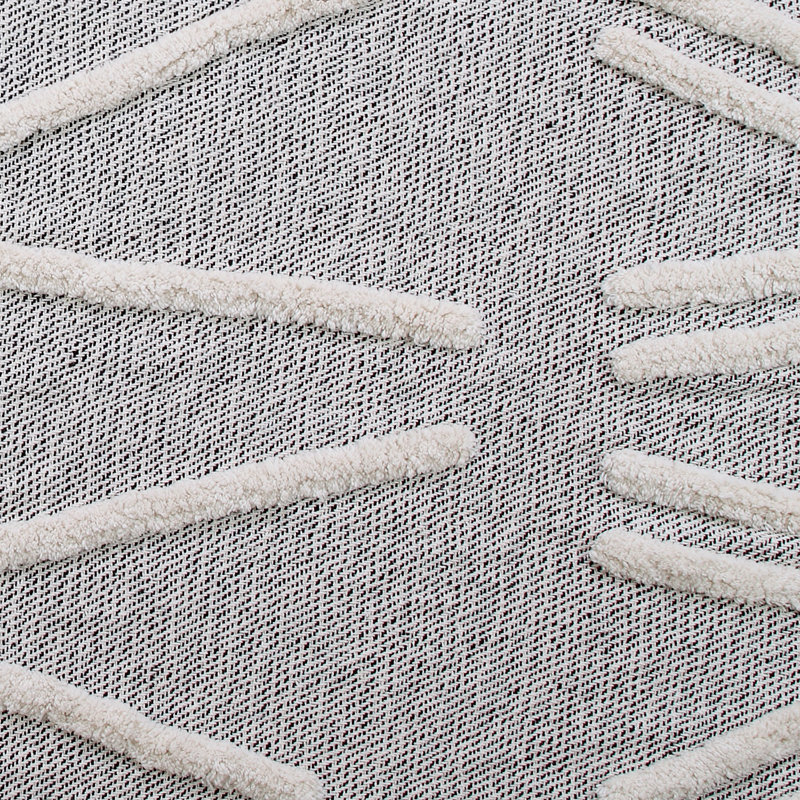 Gray & White 60" x 50" Cotton Knitted Reversible Throw Blanket