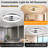 19.7 Inch Flush Mount LED Fandelier Ceiling Fan with Light, Smart Dual Remote & APP Control, 6 Adjustable Fan Speeds, Full Dimmable 3000K-6500K LED Light for Bedroom-803475839