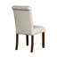 Chaises de salle à manger rembourrées de 2, chaises roulantes à dossier clouté beige, bordure captivante