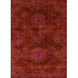Seville Hand Knotted Area Rug in Dusty-Cedar/Red