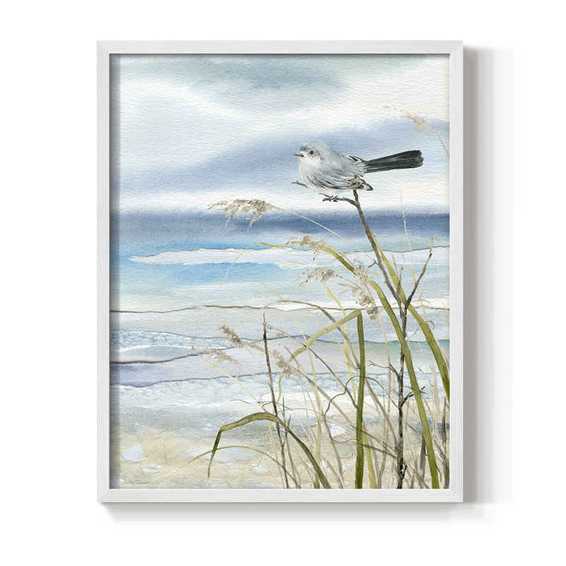 Impression encadrée Seaside Rest II - bois massif, H 10 po x l 8 po, Blanc