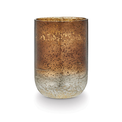 ILLUME Noble Holiday Woodfire Small Radiant Glass Candle