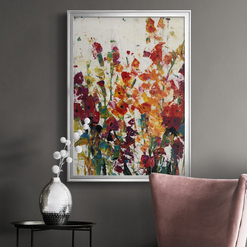 Fleurs sauvages en fleurs II, toile encadrée de qualité supérieure - prête à être accrochée, H 42,5 po x l 30,5 po x P 1 po
