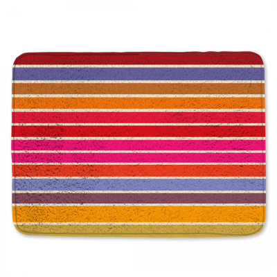 Colourful Horizontal Stripes Bath Mat