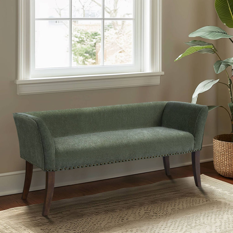Alfordsville 49.5” Wide Upholstered Nailhead Bench