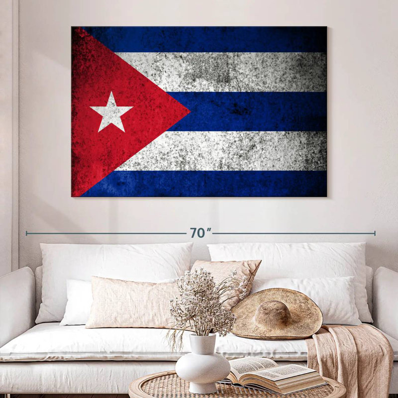 Drapeau cubain Borges, H 34 po x l 51 po