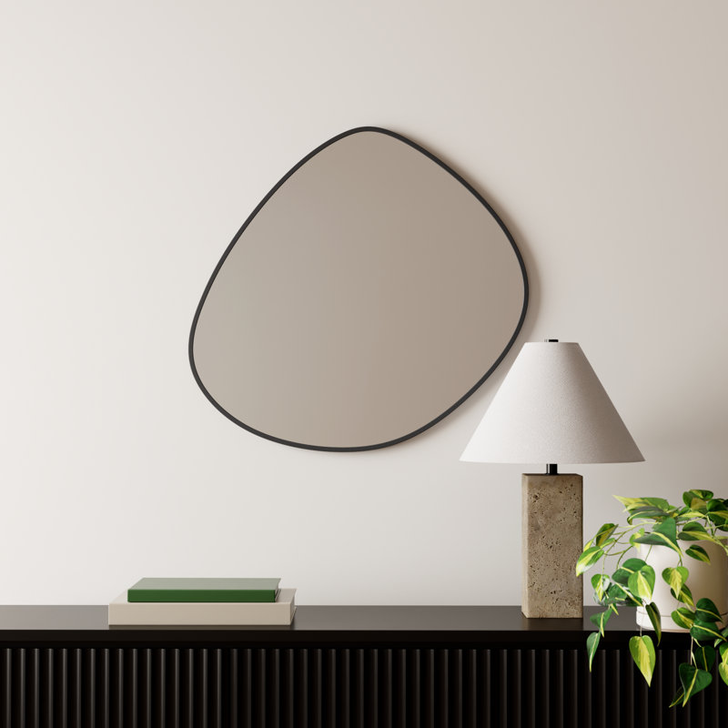 Eastie Metal Mirror, 29" x 28", Black