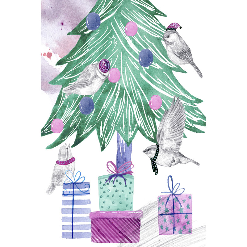 December Tree II by Melissa Wang - Wrapped Canvas Painting, 30cm H x 20cm W
