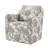 Polyester Upholstered Arm Chair with Round Base