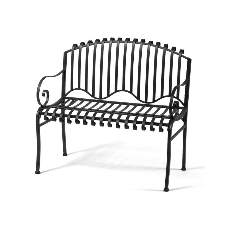 Banc d'extérieur en acier Solera, H 36 po x l 38 po x P 21 po, Patine naturelle