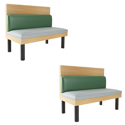 Banc rembourré en similicuir Light Luxury