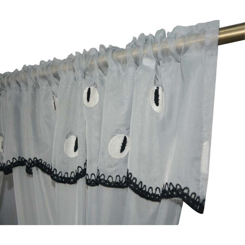 Klatt Semi Sheer Curtain Panel Pair, Silver, 121.92cm W x 91.44cm D