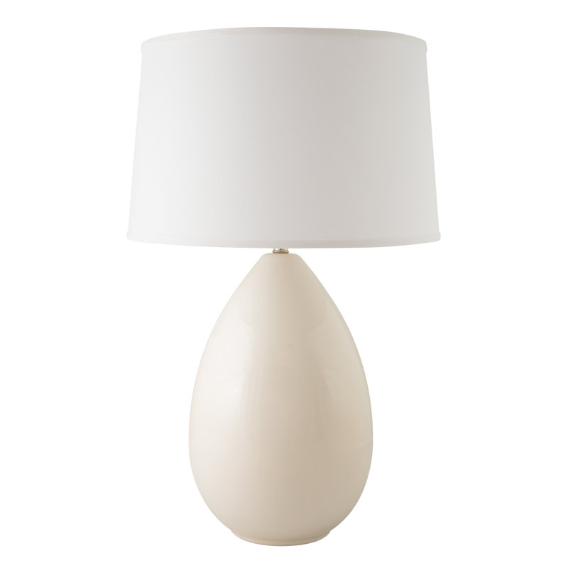 Ercole Ceramic Table Lamp, Gloss White