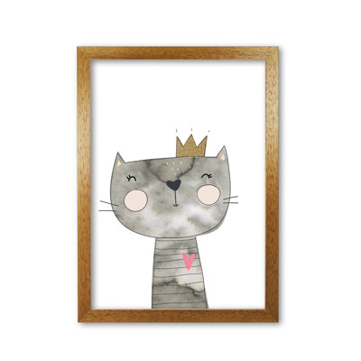 Scandi Grey Cat - Painting