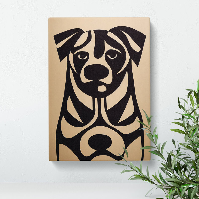 XC1022-1845X Dog Stamp No.2 Abstract - Wrapped Canvas Print, 76cm H x 50cm W x 3cm D