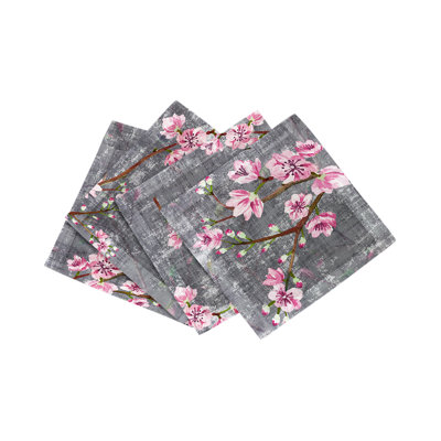 Blossom Fantasia Cotton Sateen Cocktail Napkins