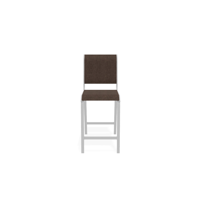 Tabouret de bar 26 po Holna, Moka Sunbrella®, Blanc texturé