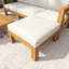 Ensemble de canapé modulaire d'extérieur en bois 5 pièces avec coussins et table basse-748817659