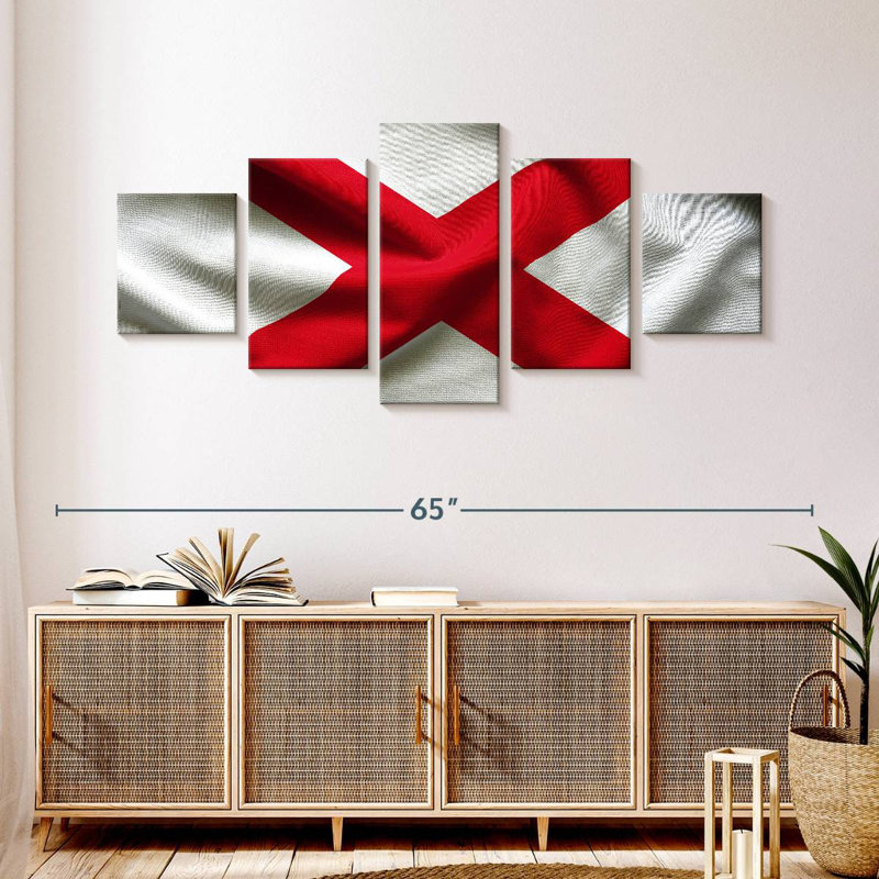 Wavy Alabama Flag, 24" H x 55" W