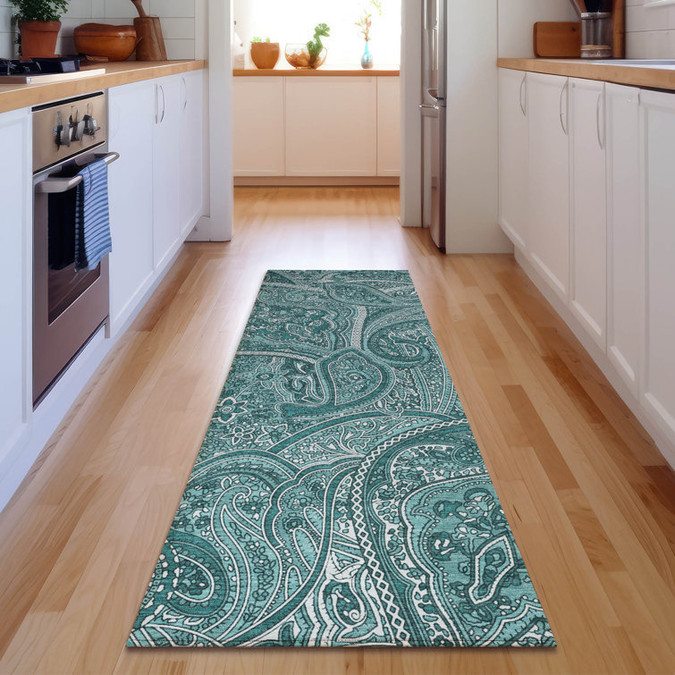 Premium Machine Washable Cerrito Teal Rug
