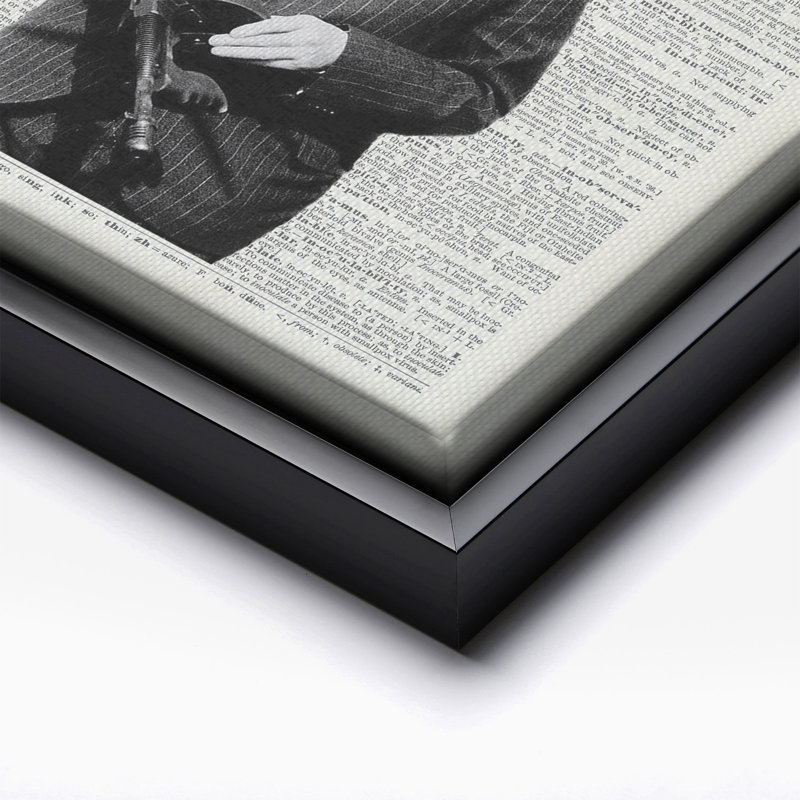 Winston Churchill - continuez, Black Framed, Canvas, 18"H x 24"W