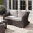 Martha Stewart Bedford Outdoor Modular Rattan Wicker Loveseat With All-Weather Cushions-109713893-109713892
