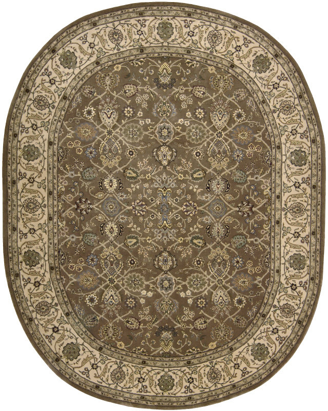 Tapis champignon en laine Bryony, Ovale 7 pi 6 po x 9 pi 6 po
