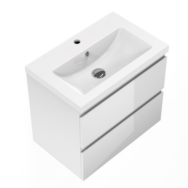 Elanora 600mm Single Bathroom Vanity with Drop In Resin Basin