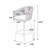 Set Of 2 Outdoor Patio Barstool, All Weather Rattan Bar Chair With Armrests And Backrest, PE Wicker