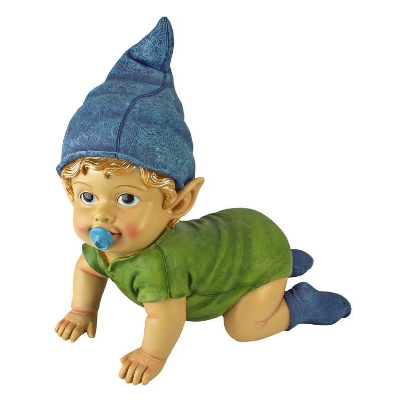 Statue de bébé gnome en flammes