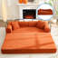Canapé-lit modulaire en velours côtelé 79 po 3-en-1 79 po avec matelas en mousse à mémoire de forme-1451215531