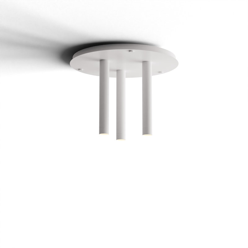 3 - Light LED Pendant, Matte White
