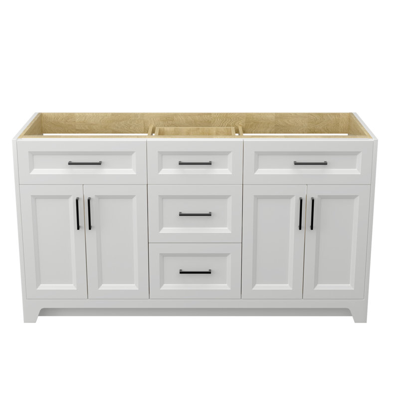 Base de meuble-lavabo simple 60 po seulement, Blanc