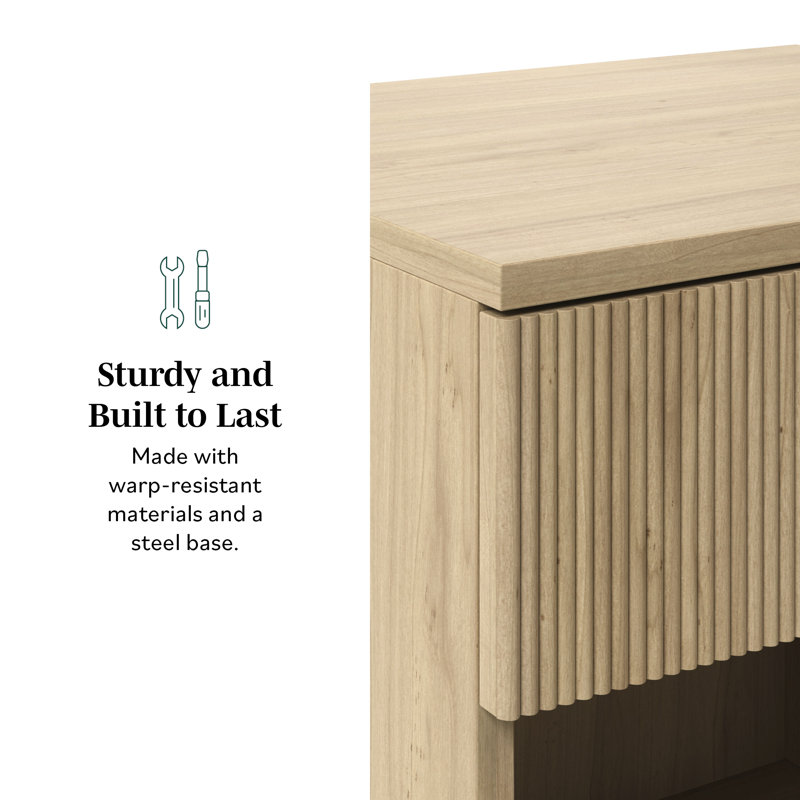 Bracho 1-Drawer Nightstand with Open Cubby