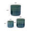 Ensemble de 3 pots de fleurs élégants, jardinière d'extérieur pour patio, jardin-1660398577