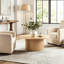 Charleily Solid Wood  Coffee Table Pedestal Round Sofa Side Table-2084153032-2084153038