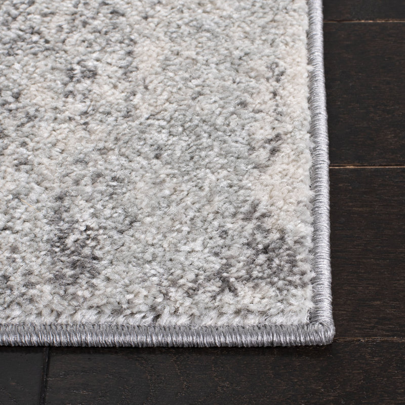 Tyra Ivory/Gray Area Rug, Runner 2' x 7'