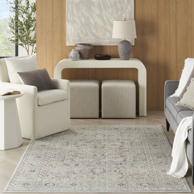 Tapis oriental en plastique polypropylène Kalup, Rectangle 4 pi 1 po x 5 pi 11 po