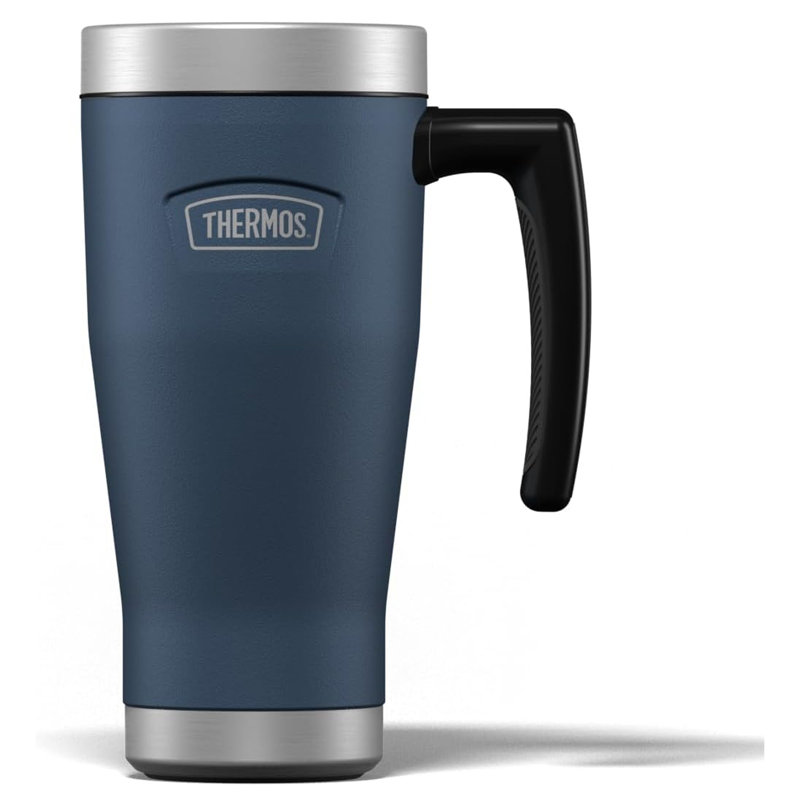 Icon Series Stainless Steel Travel Mug 470ml - Green, Blue