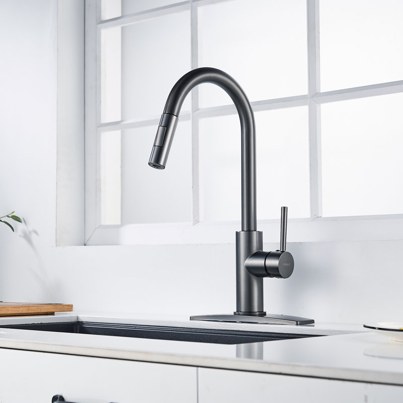 Blue Elephant Pull Down Kitchen Faucet, Grey