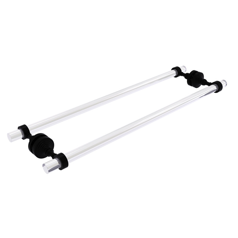 Porte-serviettes 8,7 po pour porte de douche en verre Jarrell, Noir mat
