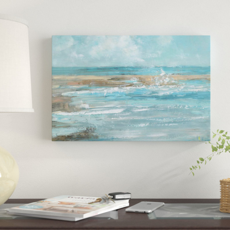 «Breaking Waves», impression sur toile, H 18 po x l 26 po x P 1,5 po, Pas de tapis, Toile tendue